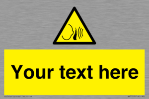 Custom warning sudden loud noise